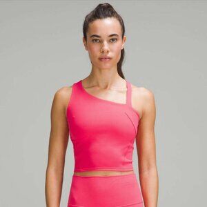 Lululemon Everlux Asymmetrical Tennis Tank Top Lip Gloss